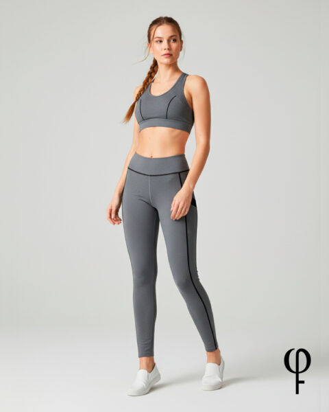 Swift- Top con piping - Gris Claro, S